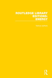 Routledge Library Editions: Energy book cover