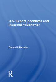 U.S. Export Incentives And Investment Behavior book cover