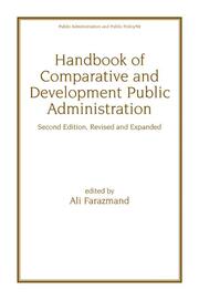 Handbook of Comparative and Development Public Administration book cover