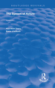 The System of Nature: Volume III book cover
