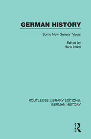 German History: Some New German Views book cover