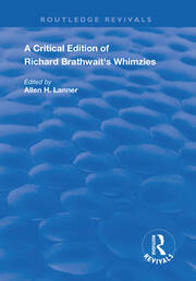 A Critical Edition of Richard Brathwait's Whimzies book cover