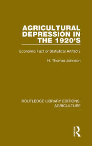 Agricultural Depression in the 1920's: Economic Fact or Statistical Artifact? book cover