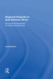 Regional Disparity In Subsaharan Africa: Structural Readjustment Of Uneven Development book cover