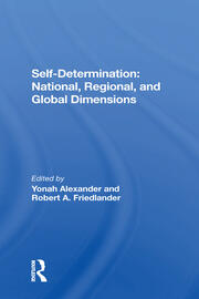 Selfdetermination: National, Regional, And Global Dimensions book cover