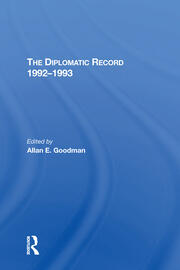 The Diplomatic Record 19921993 book cover