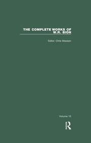 The Complete Works of W.R. Bion: Volume 15 book cover