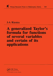 A Generalized Taylor's Formula for Functions of Several Variables and Certain of its Applications book cover