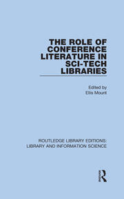 The Role of Conference Literature in Sci-Tech Libraries book cover
