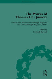 The Works of Thomas De Quincey, Part III vol 15 book cover