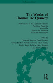 The Works of Thomas De Quincey, Part III vol 20 book cover