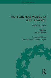 The Collected Works of Ann Yearsley Vol 1 book cover