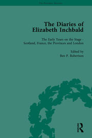 The Diaries of Elizabeth Inchbald Vol 1 book cover