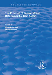The Province of Jurisprudence Determined by John Austin book cover