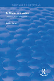 To Speak as a Judge: Difference, Voice and Power book cover