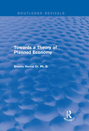 Towards a Theory of Planned Economy book cover