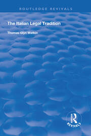 The Italian Legal Tradition book cover