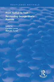 From Author to Text: Re-reading George Eliot's Romola book cover