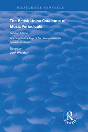 The British Union Catalogue of Music Periodicals book cover