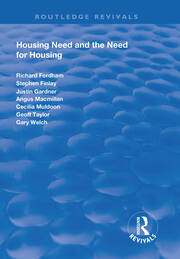 Housing Need and the Need for Housing book cover