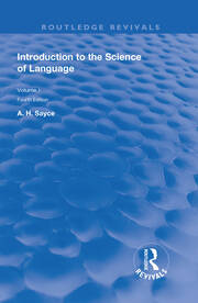 Introduction to the Science of Language: Vol 1 book cover