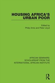 Housing Africa's Urban Poor book cover