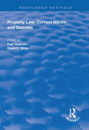 Property Law: Current Issues and Debates book cover