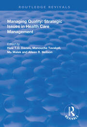 Managing Quality: Strategic Issues in Health Care Management book cover