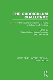 The Curriculum Challenge: Access to the National Curriculum for Pupils with Learning Difficulties book cover
