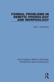 Formal Problems in Semitic Phonology and Morphology book cover