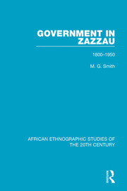 Government in Zazzau: 1800-1950 book cover