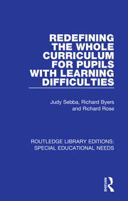 Redefining the Whole Curriculum for Pupils with Learning Difficulties book cover