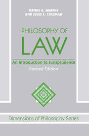 Philosophy Of Law: An Introduction To Jurisprudence book cover
