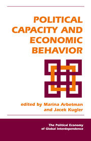 Political Capacity And Economic Behavior book cover