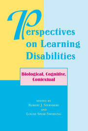 Perspectives On Learning Disabilities: Biological, Cognitive, Contextual book cover