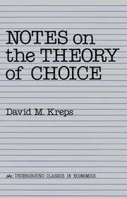 Notes On The Theory Of Choice book cover
