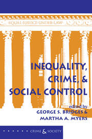 Inequality, Crime, And Social Control book cover