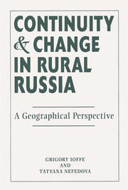 Continuity And Change In Rural Russia A Geographical Perspective book cover