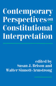 Contemporary Perspectives On Constitutional Interpretation book cover