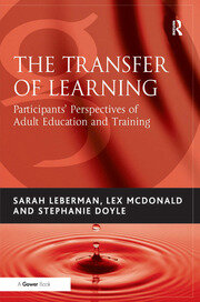 The Transfer of Learning: Participants' Perspectives of Adult Education and Training book cover