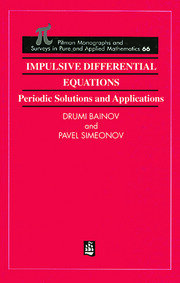 Impulsive Differential Equations: Periodic Solutions and Applications book cover