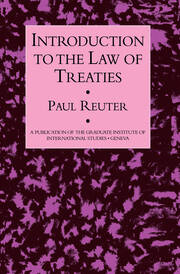 Introduction To The Law Of Treaties book cover