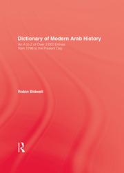 Dictionary Of Modern Arab Histor book cover