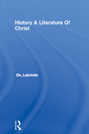 History & Literature Of Christ book cover