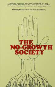 The No-Growth Society book cover