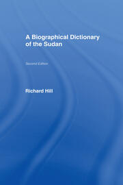 A Biographical Dictionary of the Sudan: Biographic Dict of Sudan book cover
