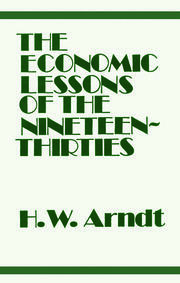 Economic Lessons of the 1930s book cover