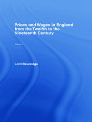 Prices and Wages in England book cover