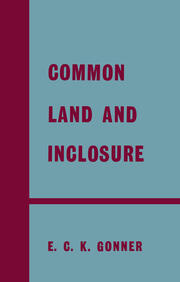Common Land and Inclosure book cover