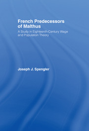 French Predecessors of Malthus book cover